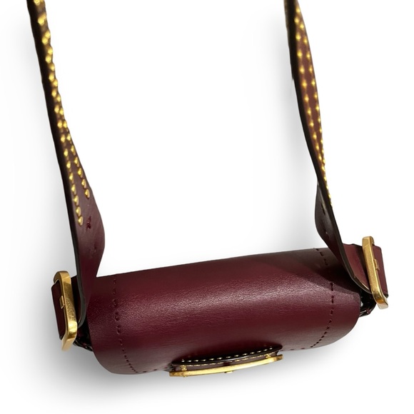 RARE! Tory Burch Port Leather Sawyer Studded Shoulder Bag - Picture 10 of 16